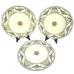 Antique Wedgwood Ventnor Enameled 10.5" Dinner Plate 1920's-Set of 3